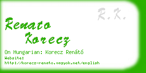 renato korecz business card