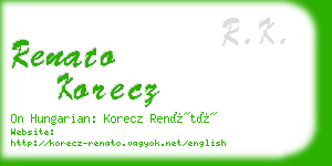 renato korecz business card